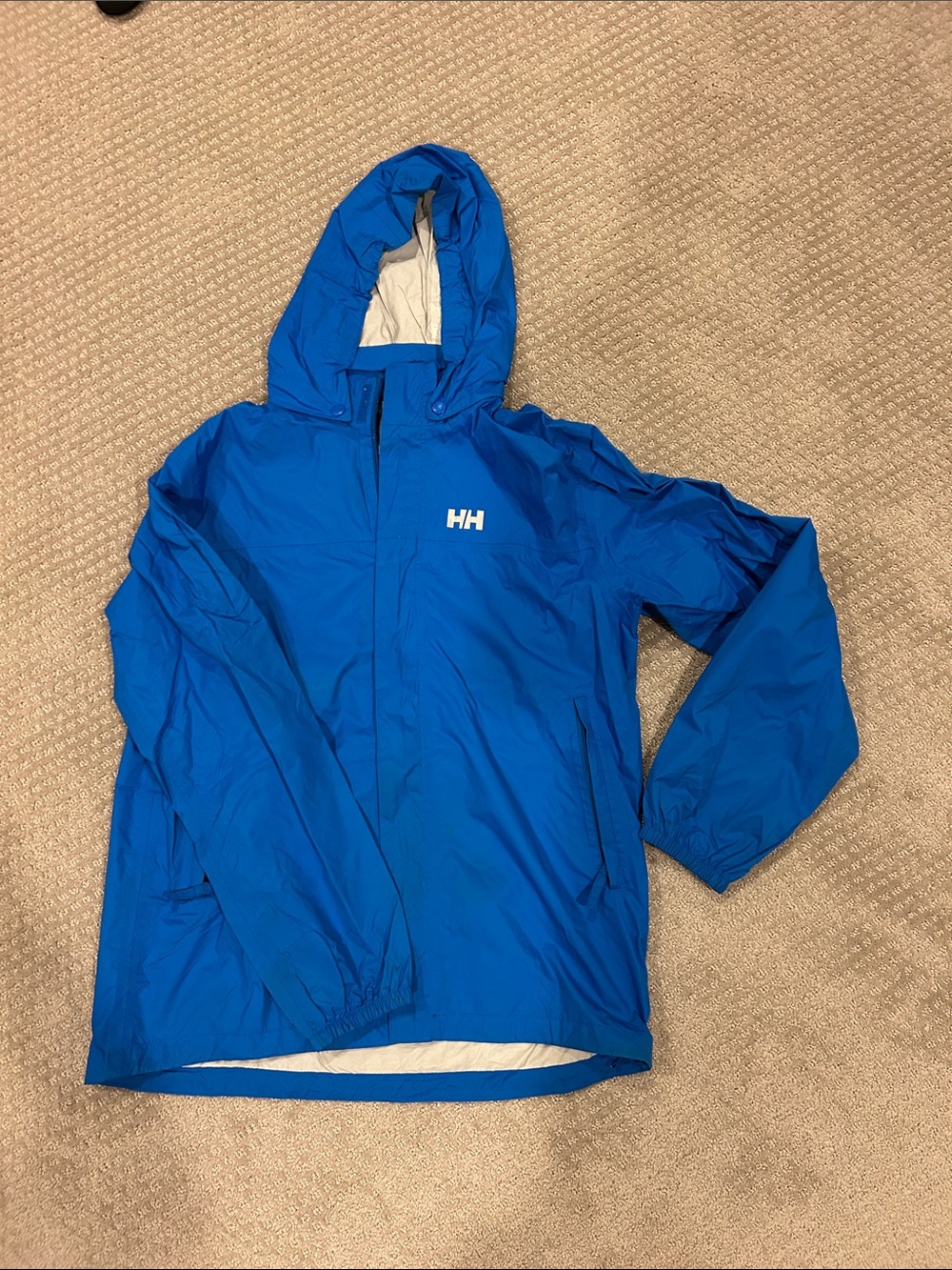Helly Hansen Bright Blue Kids' Hooded Rain Jacket